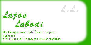 lajos labodi business card